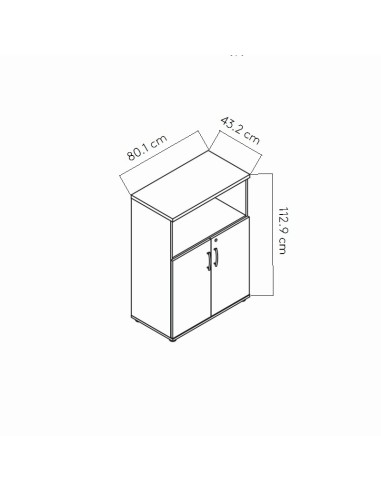 Dimensions Rangement semi-ouvert - A3404