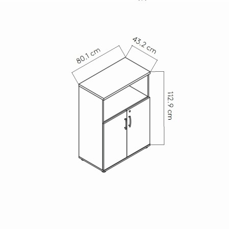 Dimensions Rangement semi-ouvert - A3404