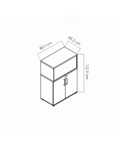 Dimensions de l'armoire à rangement semi-ouverte