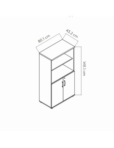 Dimensions Rangement semi-ouvert - A4404
