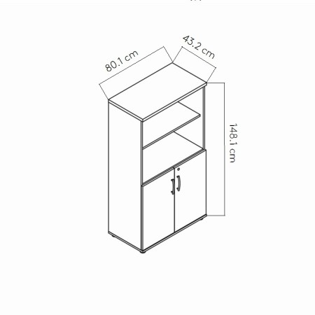 Dimensions Rangement semi-ouvert - A4404
