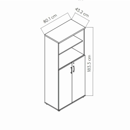 Dimensions Rangement semi-ouvert - A5304