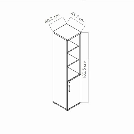 Dimensions Rangement semi-ouvert - A58P2