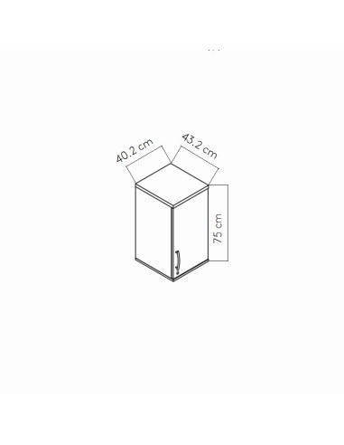 Dimensions Rehausse - armoire bureau - A16P2