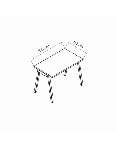 Dimensions Table de bureau L. 100 x 60cm - BOM10 - Suisse
