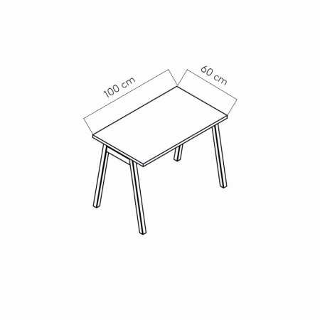 Dimensions Table de bureau L. 100 x 60cm - BOM10 - Suisse