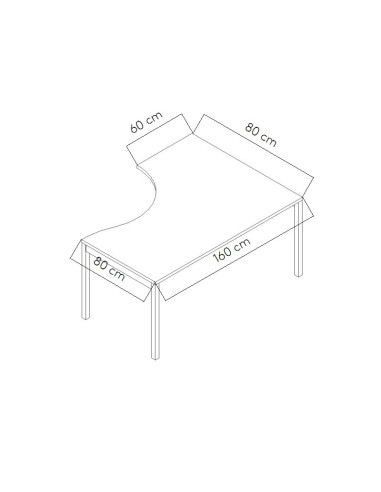 Dimensions Bureau compact Ogi Y de MDD