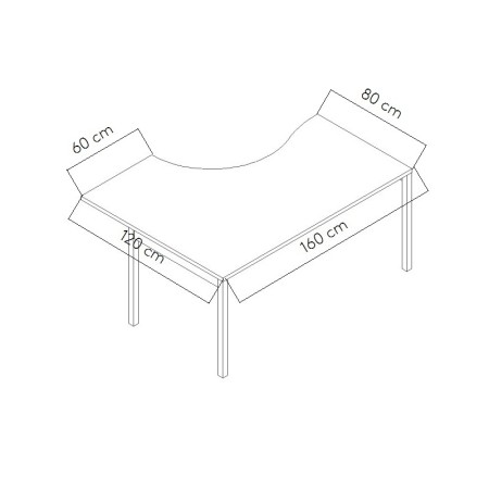 Dimensions Bureau compact Ogi Y de MDD