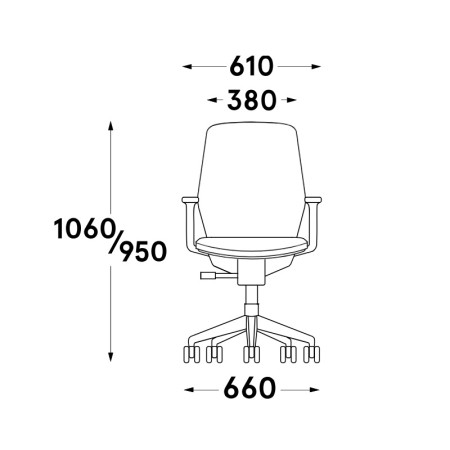 Dimensions Evo - Chaise de bureau confortable et design