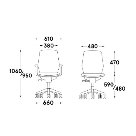 Evo - Chaise de bureau ergonomique design 2
