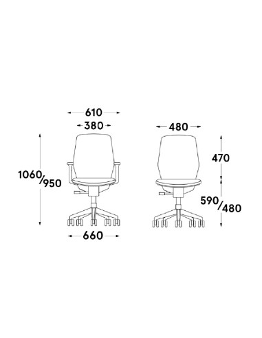 Dimensions Evo - Chaise de bureau ergonomique design