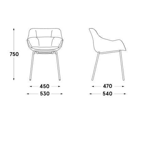 Dimensions Baltic soft duo - assise tapissée