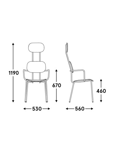 Dimension New School avec têtière - 4 pieds