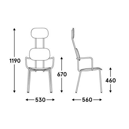 Dimension New School avec têtière - 4 pieds