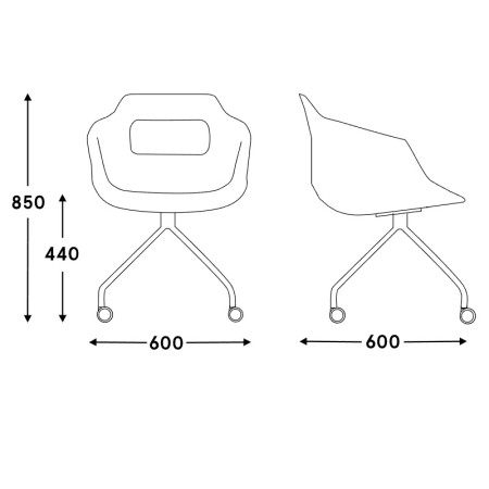 Ultra - 4 pieds étoile sur roulettes 2