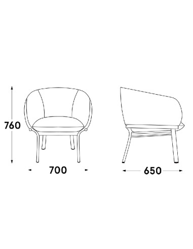 Dimensions Fauteuil Grace design