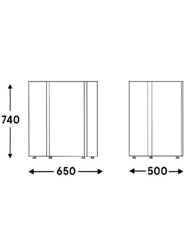 Dimensions Pouf moderne et design Bazalto - H. 74cm