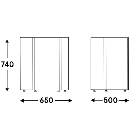 Dimensions Pouf moderne et design Bazalto - H. 74cm