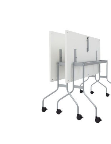 Table sur roulette avec plateau rabattable L. 139 x 69,5