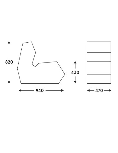 Dimensions Shape - Pouf design - SP01