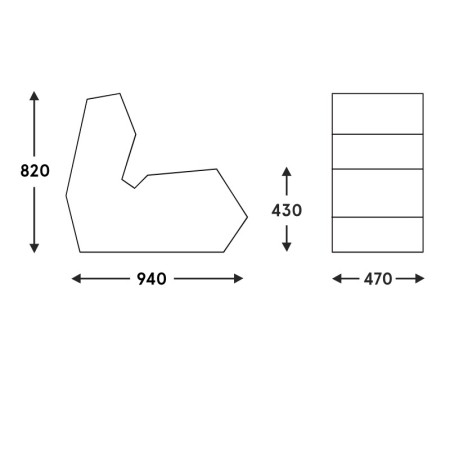 Dimensions Shape - Pouf design - SP01