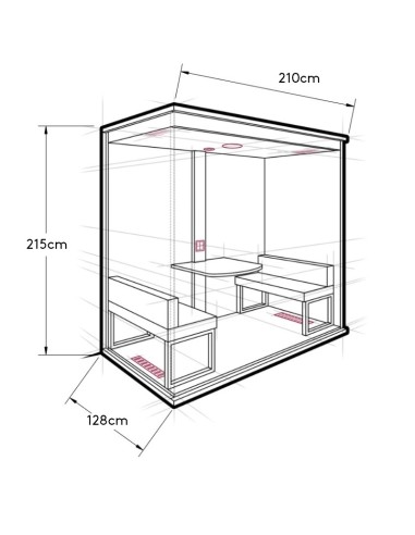 Meeting box - phone booths - 4 places - cabine acoustique bureau