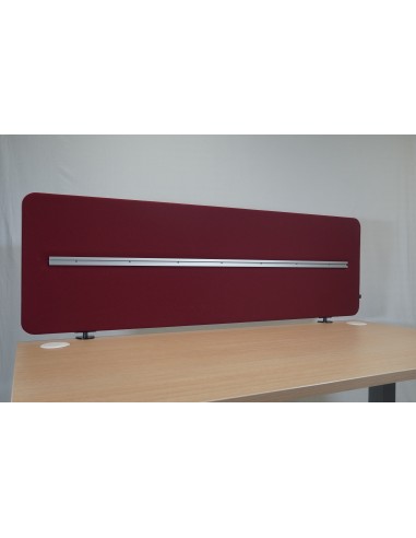 Cloison de bureau acoustique L. 159 x H. 50cm bordeaux