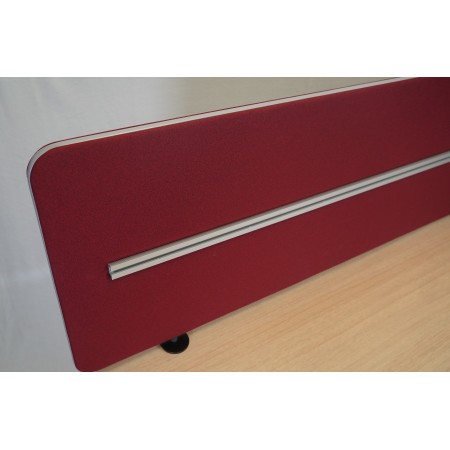 Cloison de bureau acoustique L. 159 x H. 50cm bordeaux