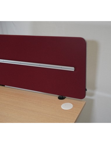 Cloison de bureau acoustique L. 159 x H. 50cm bordeaux