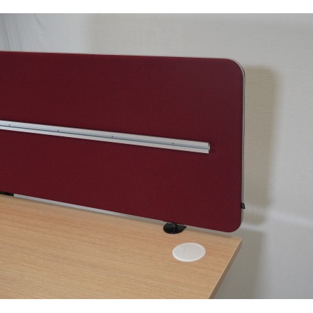 Cloison de bureau acoustique L. 159 x H. 50cm bordeaux