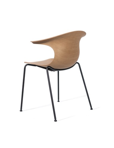 Chaise coque bois design courbé et tendance de dos - Loop 3D Wood 