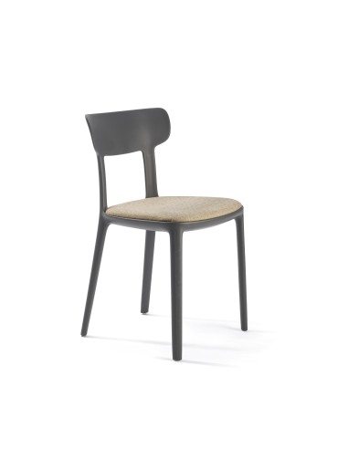 Chaise design minimaliste en plastique recyclé et fibre de verre – Canova extérieur