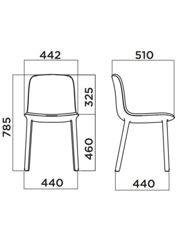 Chaise monobloc plastique plastique recyclé - Freya