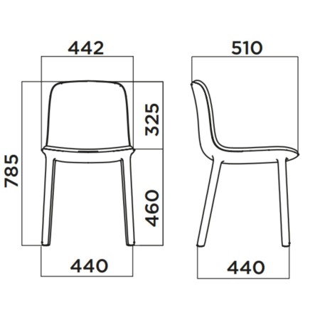 Chaise monobloc plastique plastique recyclé - Freya