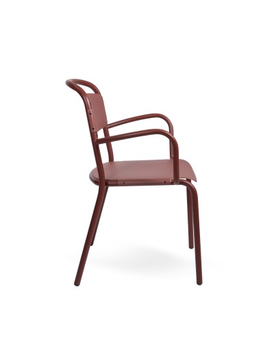 Chaise empilable intérieure design – Skol avec accoudoirs