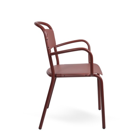 Chaise empilable intérieure design – Skol avec accoudoirs