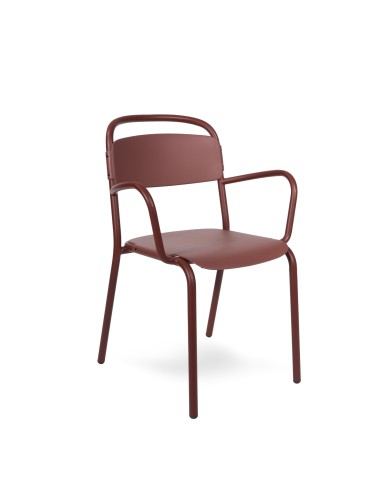 Chaise design Skol – empilable avec accoudoirs pour intérieur