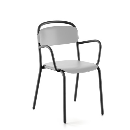 Chaise Skol pour intérieur – pratique, empilable, avec accoudoirs