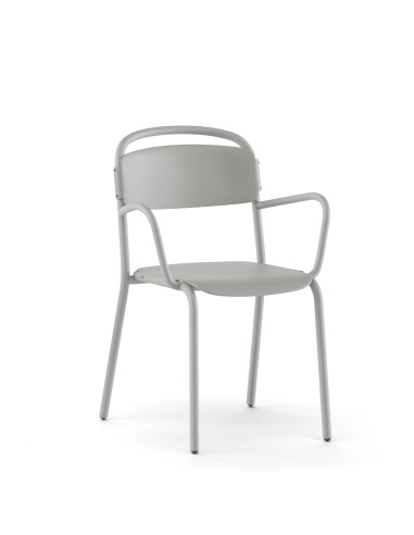 Chaise Skol empilable – avec accoudoirs pour espaces intérieurs