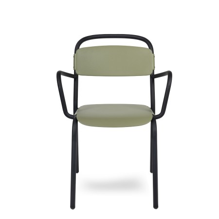 Chaise écologique pour extérieur – Skol empilable avec accoudoirs