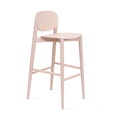 Tabouret de bar Harmo en bois de frêne cipria design arrondi