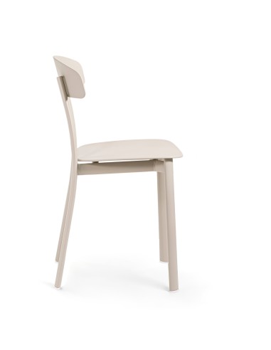 Chaise d’extérieur design – plastique recyclé et métal Feluca Pop