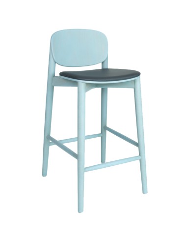 Tabouret de cuisine en bois avec assise tissu – HARMO Kitchen Stool