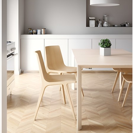 Chaise en bois clair design SEAME 4 pieds – structure chêne naturel 2