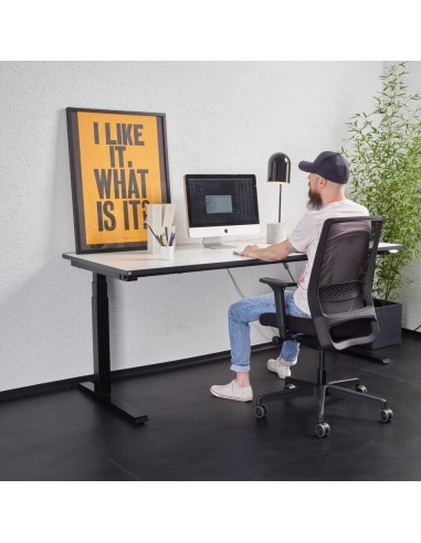 Chaise de bureau ergonomique Kickster avec dossier en maille respirante et assise confortable, idéale pour espace professionnel