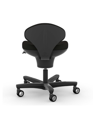 Dossier ergonomique de la chaise CoreChair Light avec base stable à cinq roulettes