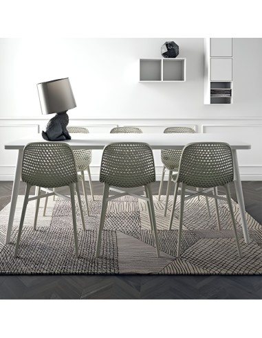 Chaise salle à manger nid d'abeilles moderne ambiance - Next - 4 legs