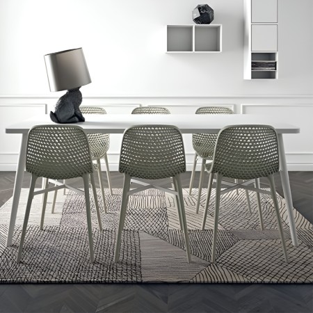 Chaise salle à manger nid d'abeilles moderne ambiance - Next - 4 legs