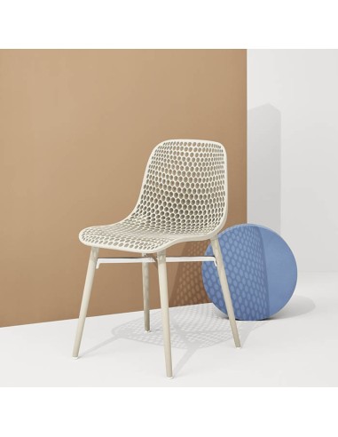 Chaise design ajouré nid d'abeilles - Next - 4 legs