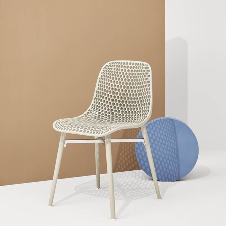 Chaise design ajouré nid d'abeilles - Next - 4 legs